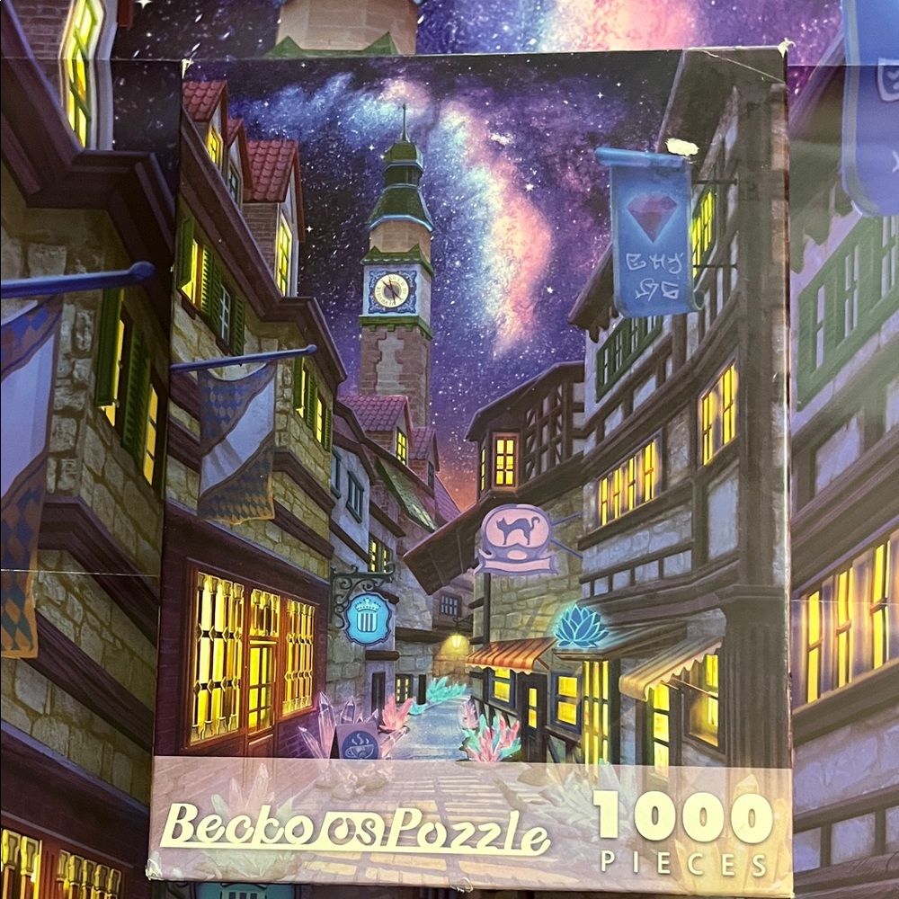 🧩1000 piece Factory Sealed Becko “Silent Alley”, large poster and letter clues.